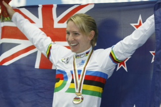 Alison Shanks after her first UCI World Championship in 2009.
